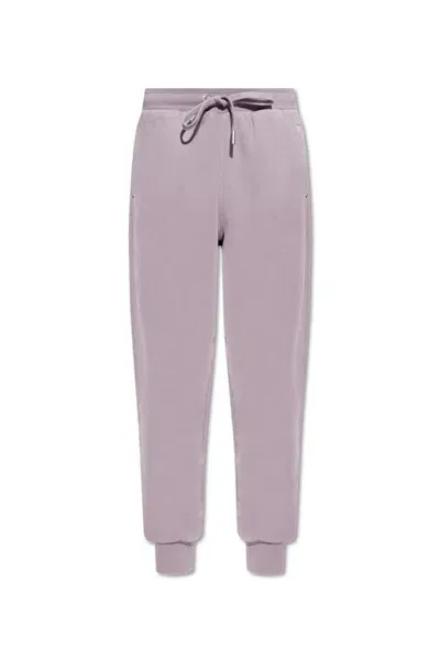 Ami Alexandre Mattiussi Ami Paris Logo Detailed Drawstring Sweatpants In Purple