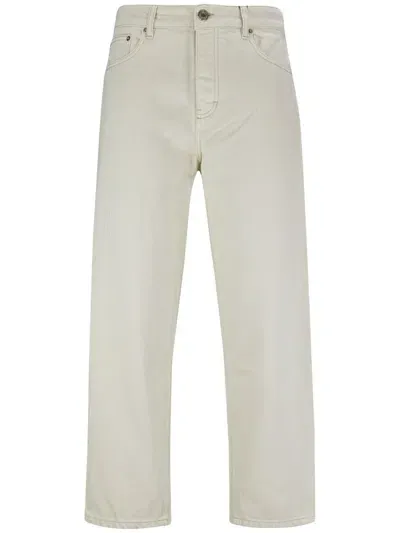 Ami Alexandre Mattiussi Ami Paris Logo Patch Tapered Fit Jeans In White