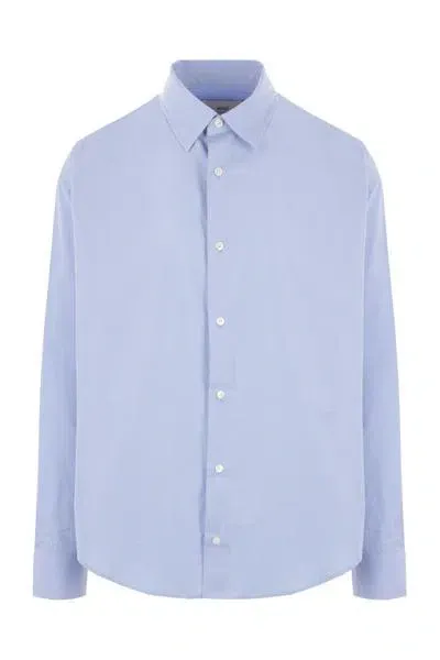 Ami Alexandre Mattiussi Ami Paris Shirts In Cashmere Blue