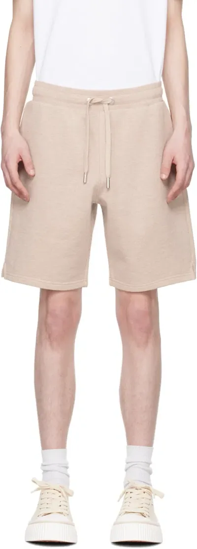 Ami Alexandre Mattiussi Beige Vented Shorts In Heather Beige/2712