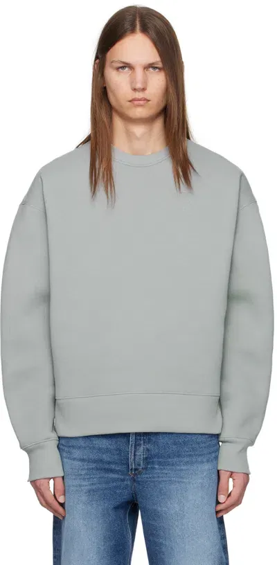 Ami Alexandre Mattiussi Blue Ami De Coeur Sweatshirt In Clay Blue/4012