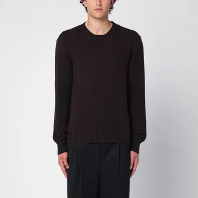 Ami Alexandre Mattiussi Brown Cashmere Ami De Coeur Sweater