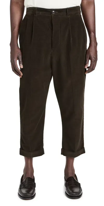 Ami Alexandre Mattiussi Carrot Corduroy Trousers Dark Coffee/221 In Brown