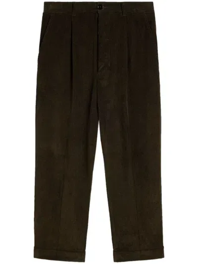 Ami Alexandre Mattiussi Carrot Cotton Cropped Trousers In Black