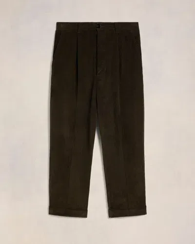 Ami Alexandre Mattiussi Carrot Oversized Trousers Brown In Dark Coffee