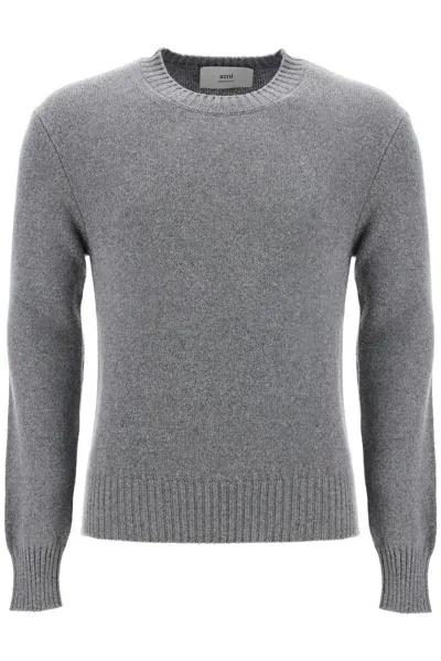 Ami Alexandre Mattiussi Cashmere Crewneck Pullover In Gray