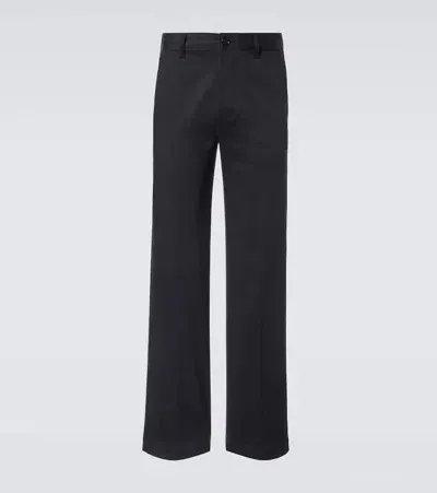 Ami Alexandre Mattiussi Cotton Chinos In Black