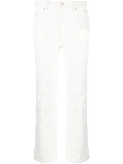 Ami Alexandre Mattiussi Cropped Slim Fit Trousers In White