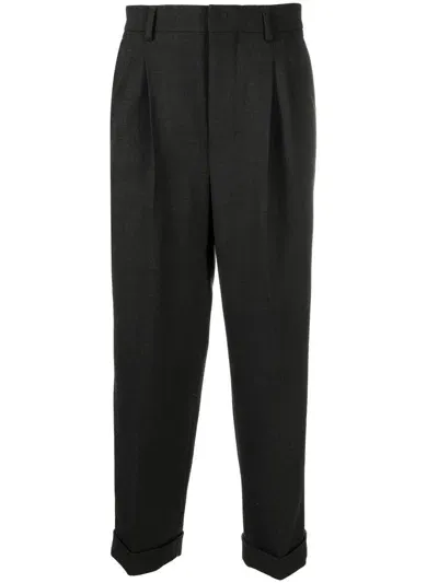 Ami Alexandre Mattiussi Cropped Tailored Trousers In Grey