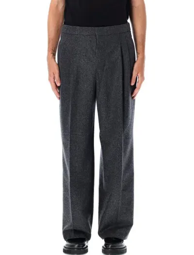 Ami Alexandre Mattiussi Double Pleated Seasonal Pants In Black