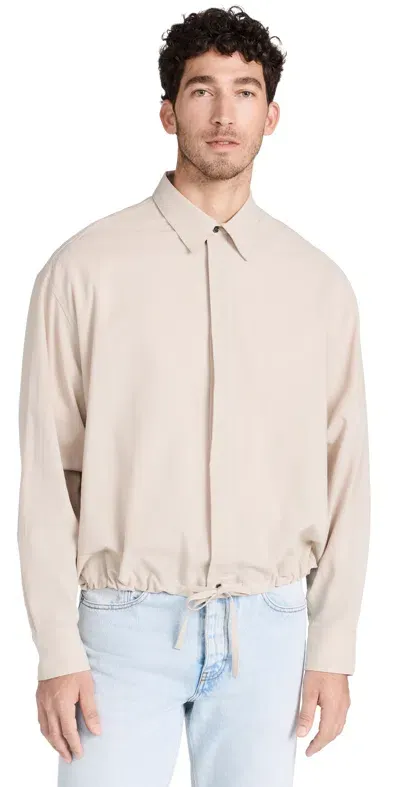 Ami Alexandre Mattiussi Drawstring Shirt Light Beige