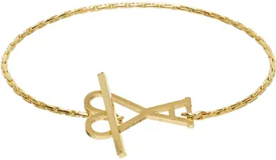 Ami Alexandre Mattiussi Gold Ami De Cœur Chain Bracelet