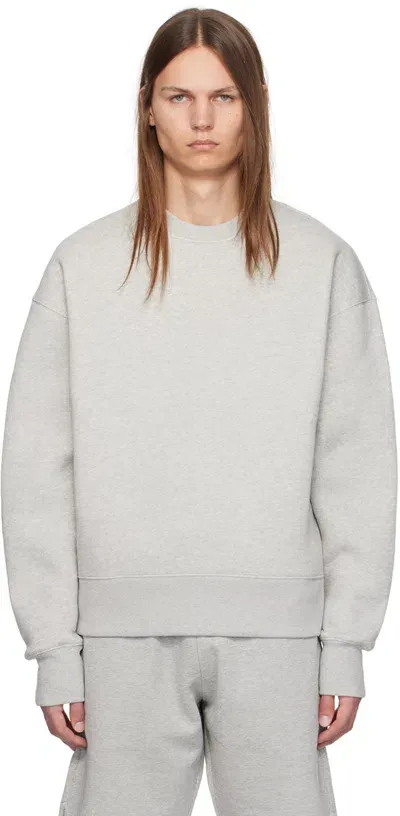 Ami Alexandre Mattiussi Gray Ami De Coeur Sweatshirt In Ash Grey/0951