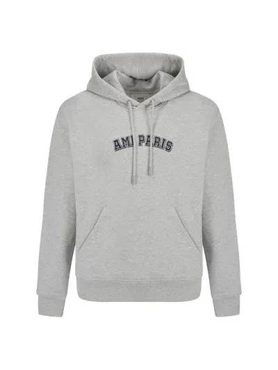 Ami Alexandre Mattiussi Hoodie In Grey