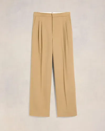 Ami Alexandre Mattiussi Large Fit Trousers Beige In Sand