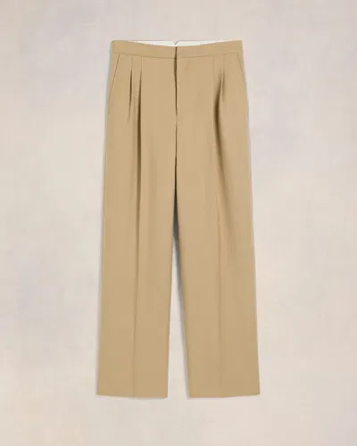 Ami Alexandre Mattiussi Large Fit Trousers Beige In Sand