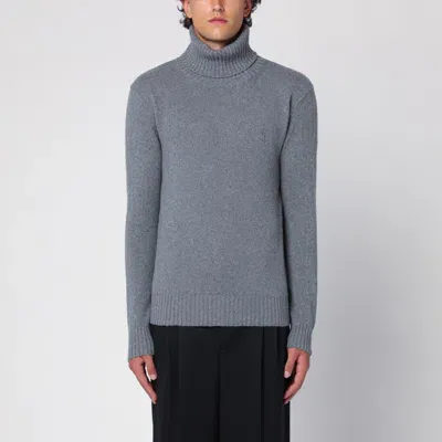 Ami Alexandre Mattiussi Light Grey Cashmere Turtleneck Jumper