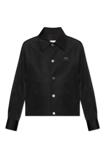 Ami Alexandre Mattiussi Logo Plaque Buttoned Jacket In Black