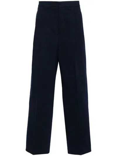 Ami Alexandre Mattiussi Loose-cut Tailored Trousers In Blue