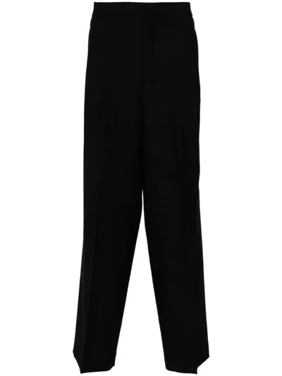 Ami Alexandre Mattiussi Pleat-detail Trousers In Schwarz