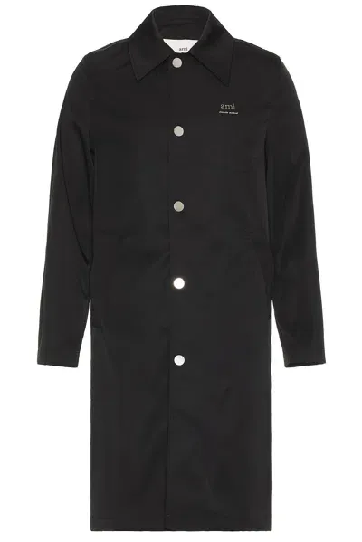 Ami Alexandre Mattiussi Raincoat In Black