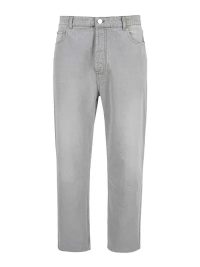 Ami Alexandre Mattiussi Ami Tapered Leg Jeans In Grey