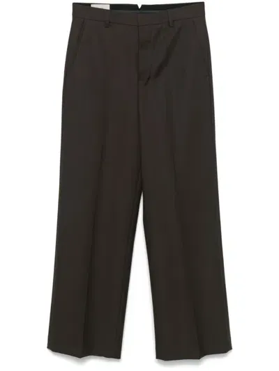 Ami Alexandre Mattiussi Wide Trousers In Brown