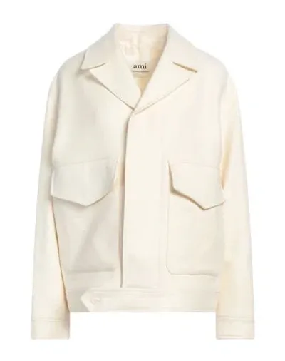 Ami Alexandre Mattiussi Notched-lapel Virgin-wool Jacket In White