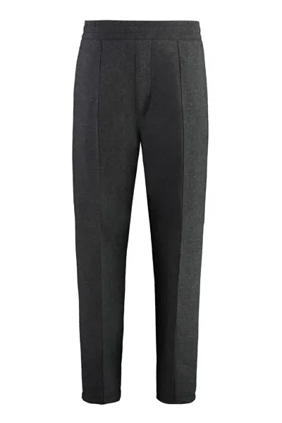 Ami Alexandre Mattiussi Wool Blend Trousers In Grey