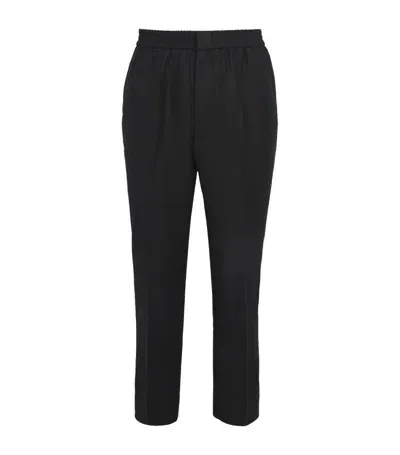 Ami Alexandre Mattiussi Wool Blend Cropped Pants In Midnight Blue