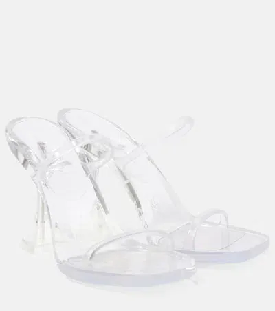 Amina Muaddi Brito Pvc Mules In Transparent