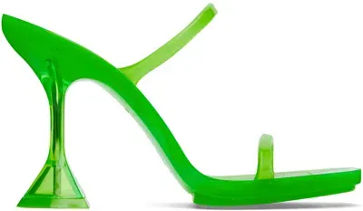 Amina Muaddi Brito Pvc Sandals In Fluo Green