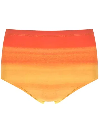 Amir Slama Tie-dye Gradient Swimming Trunks In Orange