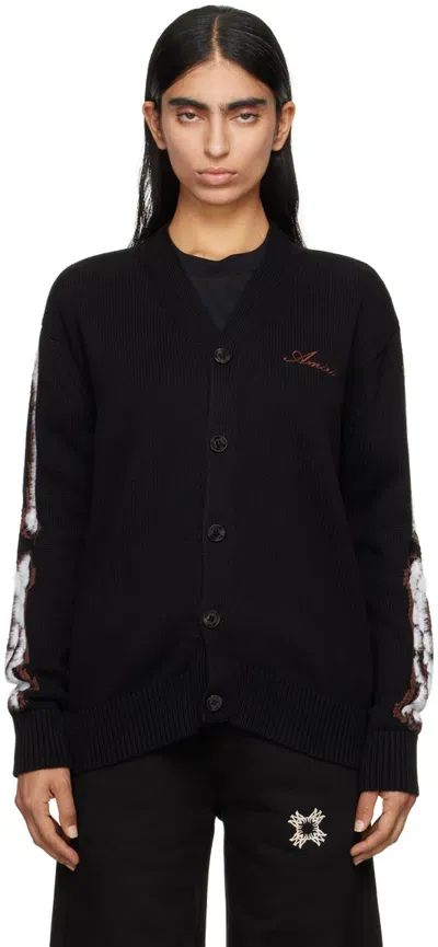 Amiri Black Bones Cardigan