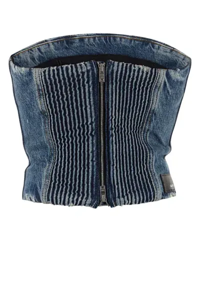 Amiri Denim Top In Navy