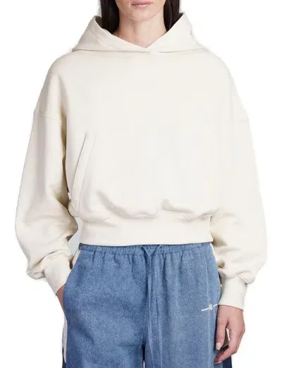 Amiri Embroidered Hoodie In Beige