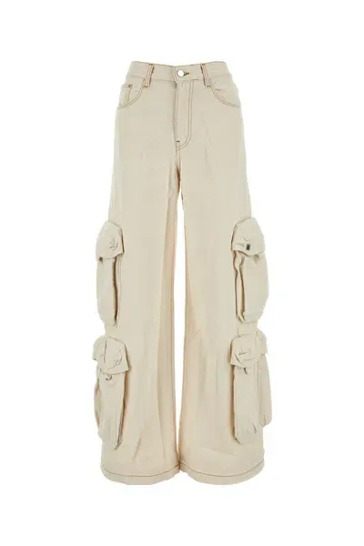 Amiri Off-white Cargo Jeans In Beige