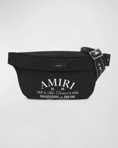 Amiri Men's Arts District Twill Bumbag In Black