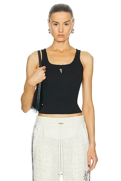 Amiri Black Ribbed Tank Top