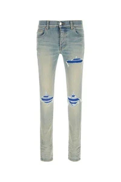 Amiri Stretch Denim Jeans In Blue