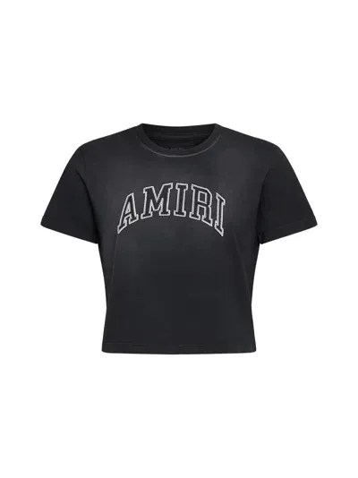 Amiri T-shirt In Aged Black