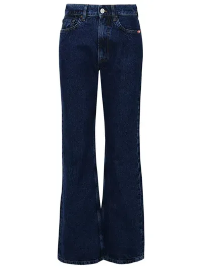 Amish Blue Cotton 'kendall' Jeans In Navy