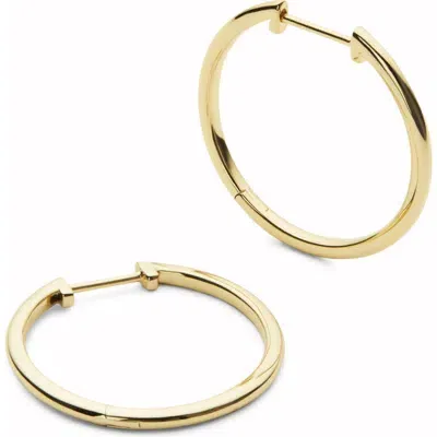 Ana Luisa Medium Slim Endless Hoops In Gold