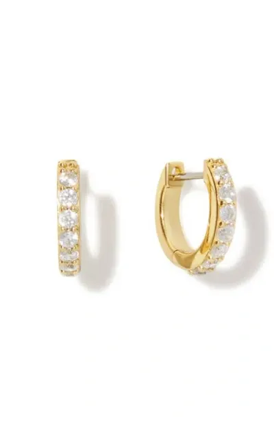 Ana Luisa Pave Huggie Hoops In Gold