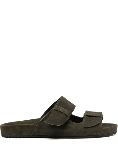 Ancient Greek Sandals Diógenes Suede Slides In Olive