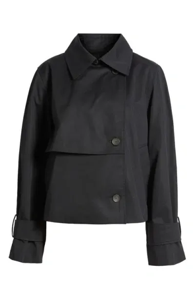 & Other Stories Short Trench Coat In Black