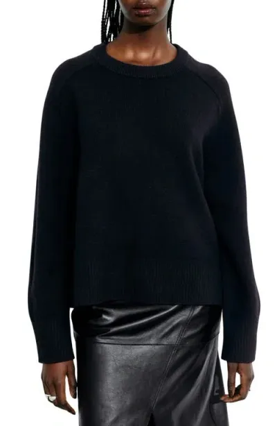 & Other Stories Wool Crewneck Sweater In Black