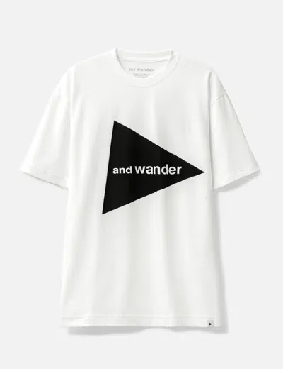 And Wander Logo Short Sleeve T-shirt In White