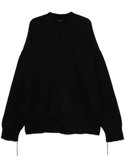 Andrea Ya'aqov Knitted Crew-neck Sweater In Black