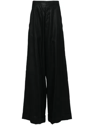 Ann Demeulemeester Slash Pockets Straight-leg Trousers In Black